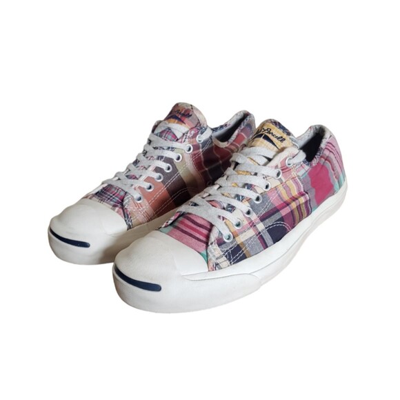Ltd Ed Vintage Jack Purcell Converse For J Crew 2007 Madras/Plaid M9 W10.5 E42.5 - Picture 1 of 11